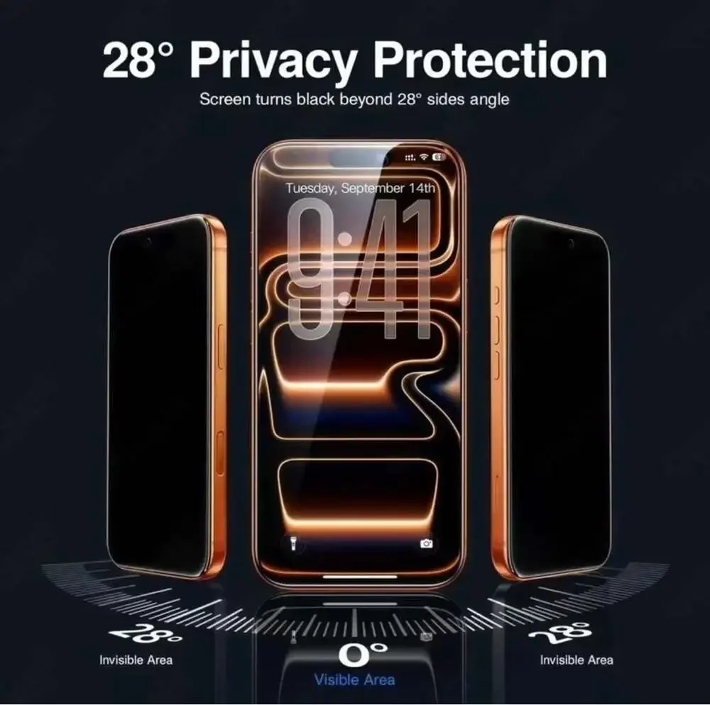 iPhone 17 Pro 6.3 Anti Spy 28° Pack of 2